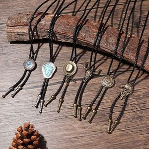 COPY - Set of 6 Western And Native American style Bolo ties 39" wolf, bull & co…